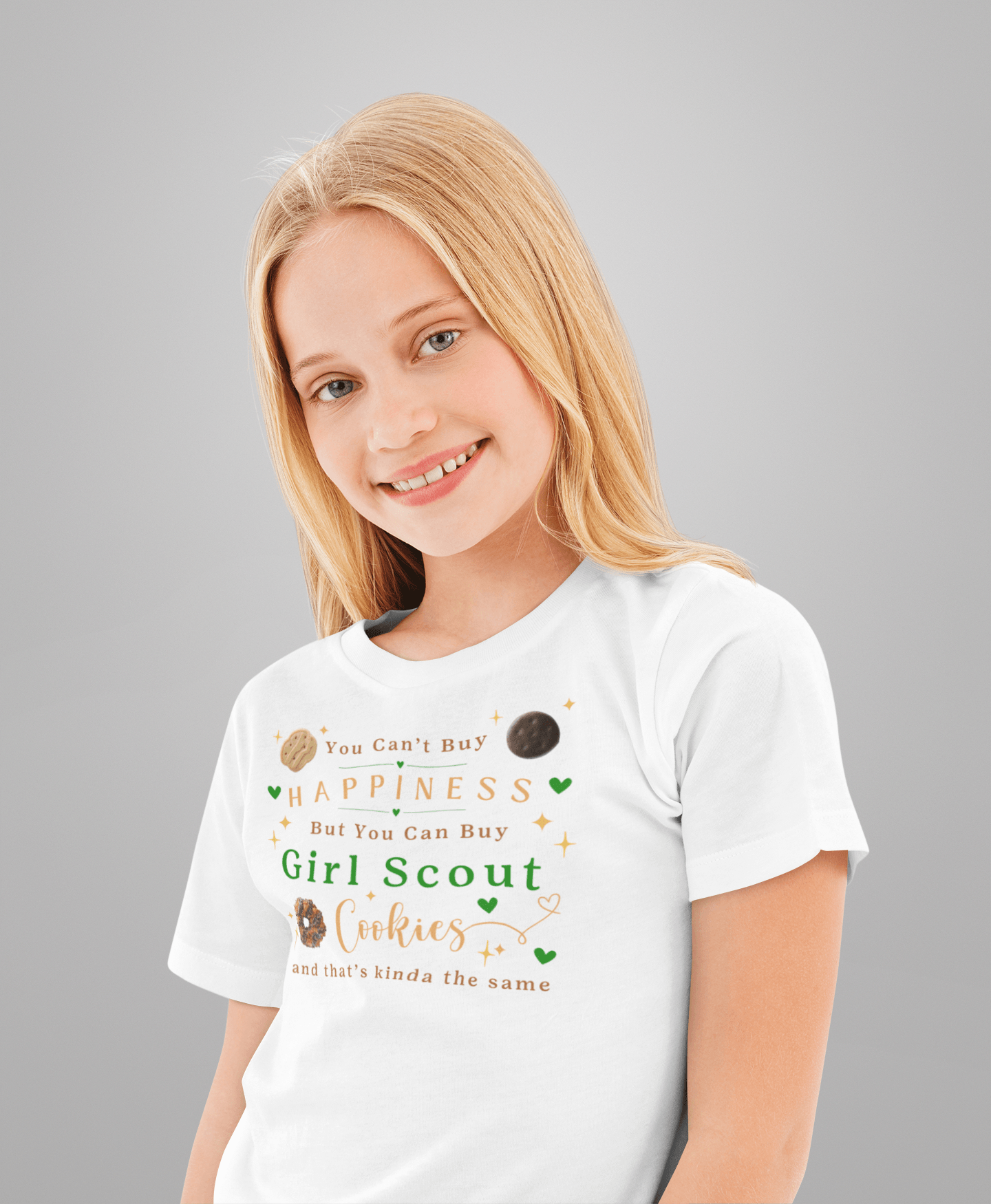 You Can't Buy Happiness, But... Girl Scout Cookies Youth Tee 🍪❤️ - Whippie's