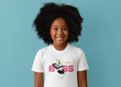 Cookie Boss Youth Tee - Panda-monium at the Cookie Booth! 🍪👑🐼 - Whippie's