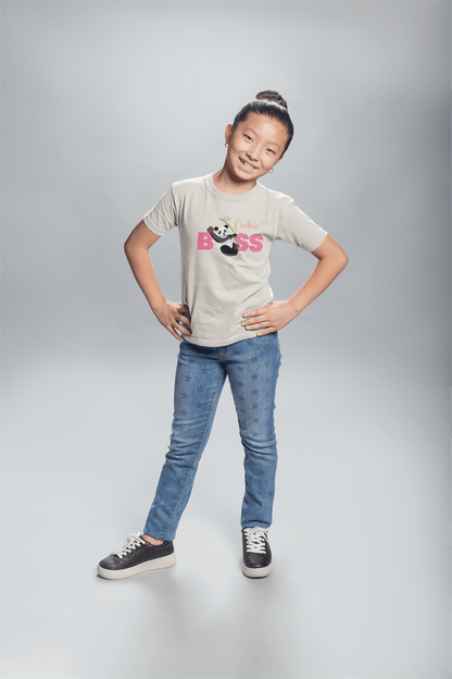 Cookie Boss Youth Tee - Panda-monium at the Cookie Booth! 🍪👑🐼 - Whippie's