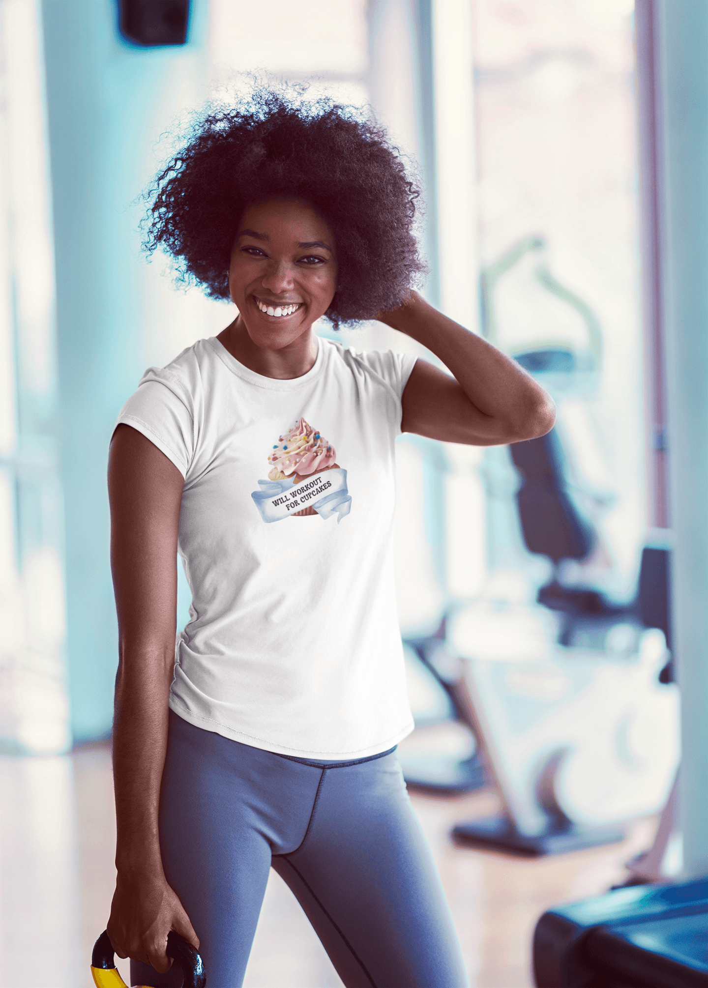 Will Workout for Cupcakes - Fuel Your Fitness! 🧁💪 Women's Softstyle Tee - Whippie's