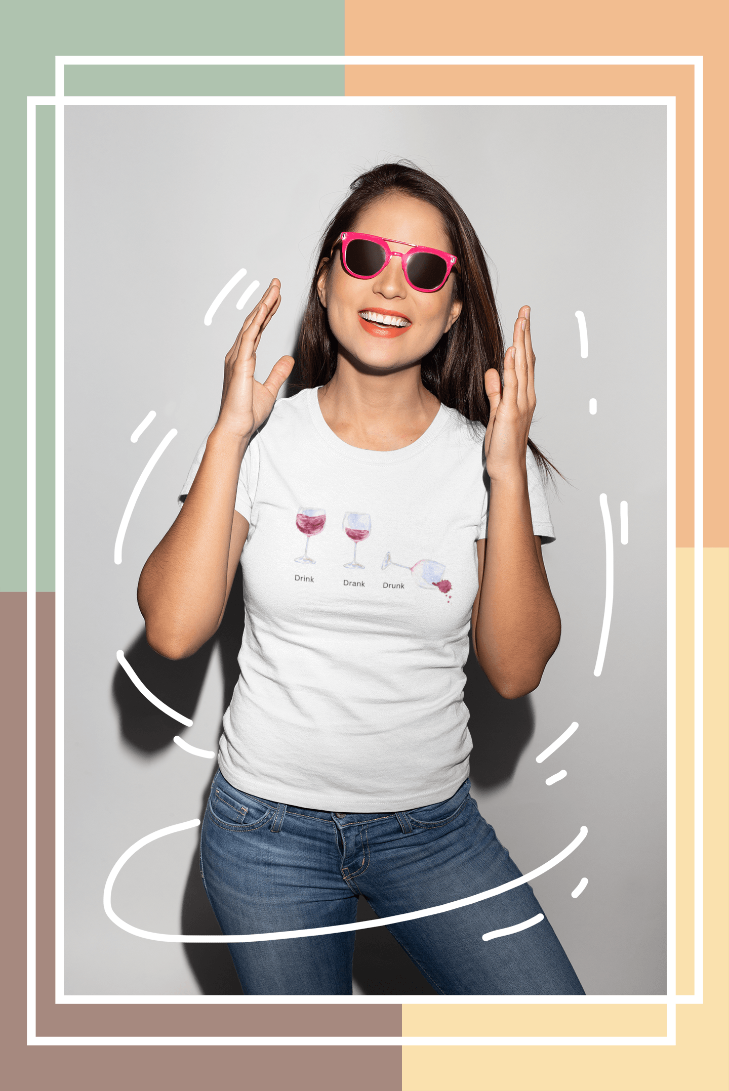 Drink, Drank, Drunk Tee - Sip, Savor, Repeat 🍷🍷🍷 - Women's Softstyle Tee - Whippie's