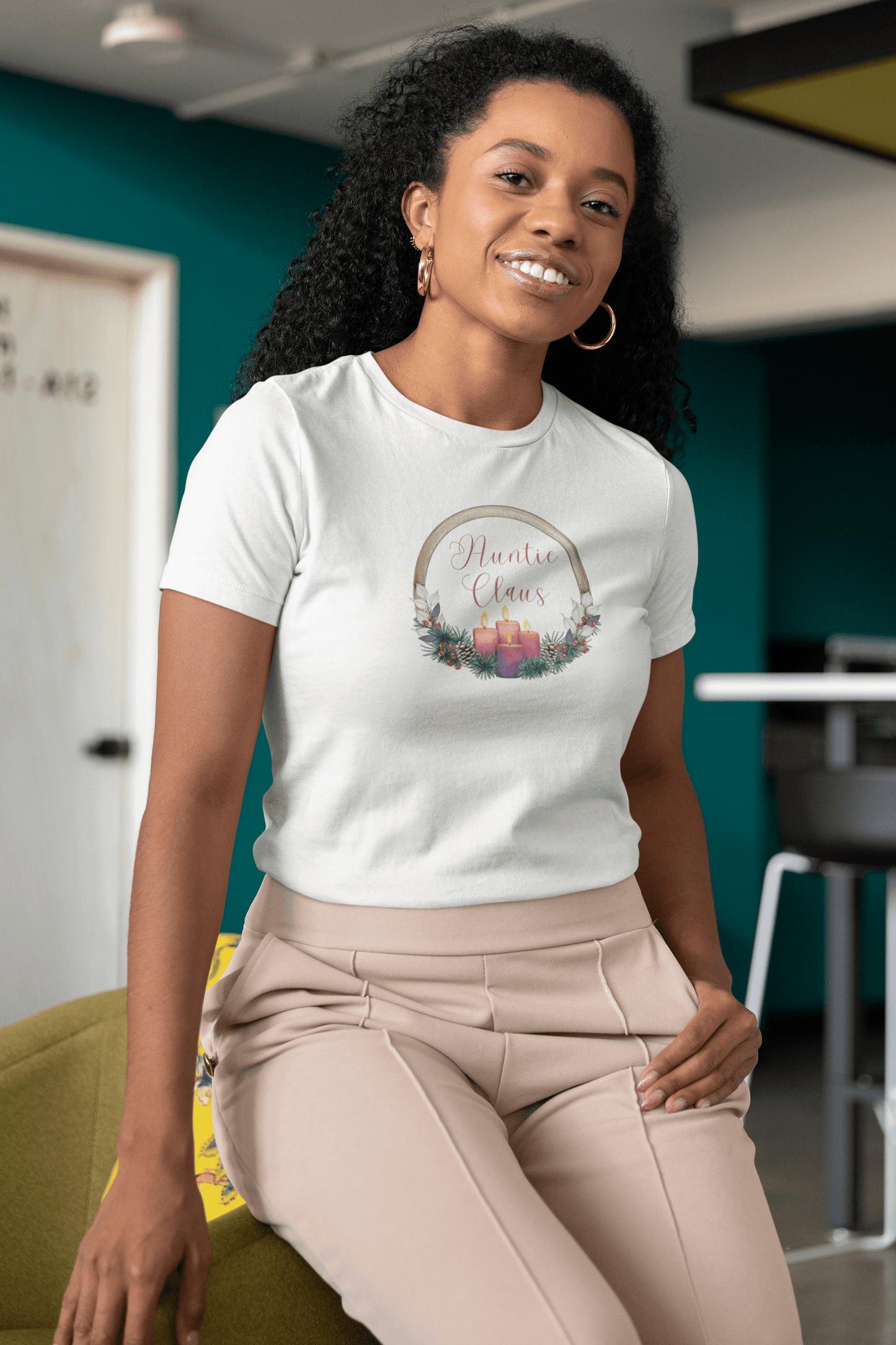 Auntie Claus - Christmas Cheer! 🤶🎄 Women's Softstyle Tee - Whippie's