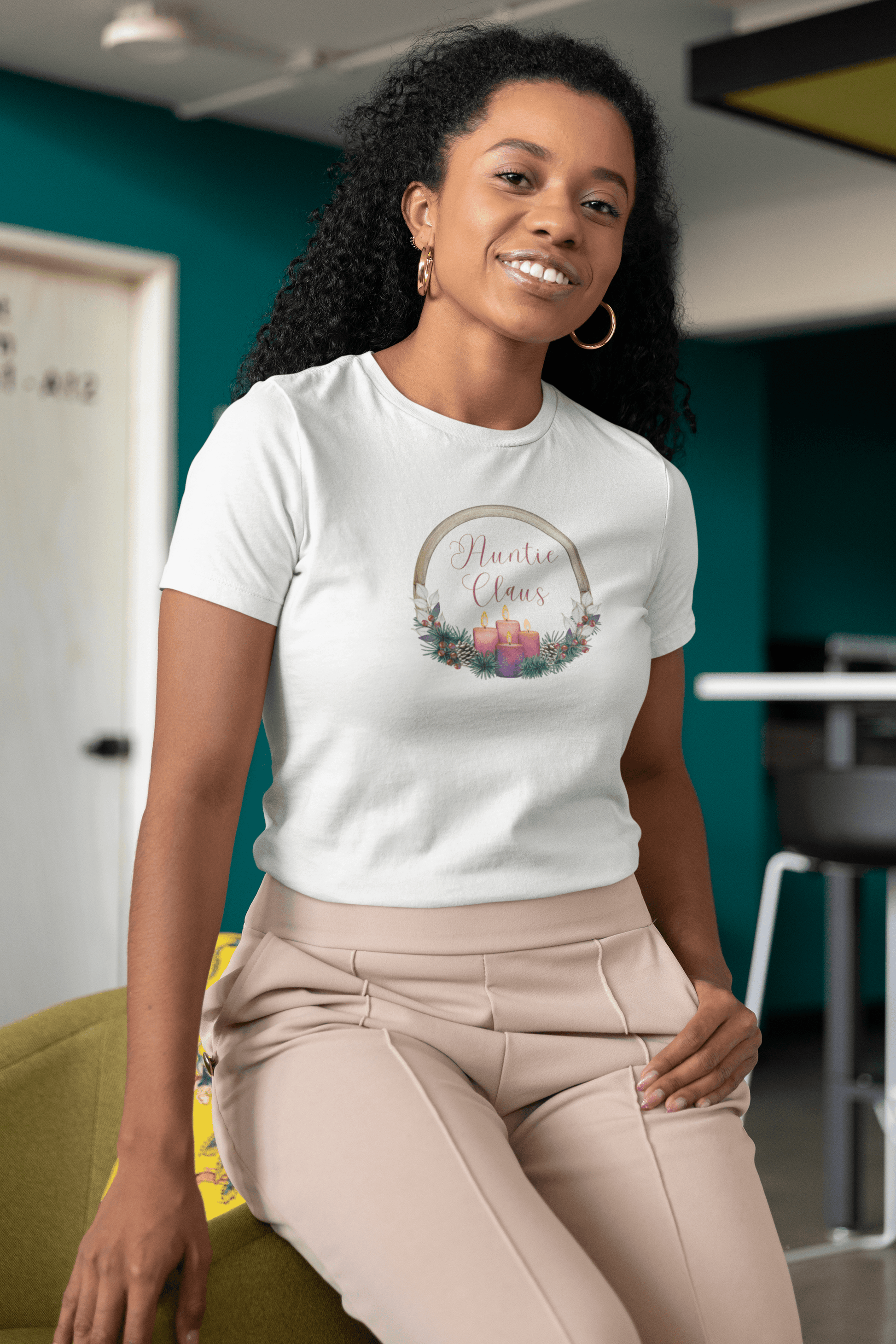 Auntie Claus - Christmas Cheer! 🤶🎄 Women's Softstyle Tee - Whippie's
