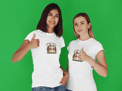 Sisters, Sisters (Blonde & Brunette Sisters) There Were Never Such Devoted Sisters! 👭🏻‍🤝‍👭🏼🎄 - Women's Softstyle Tee - Whippie's