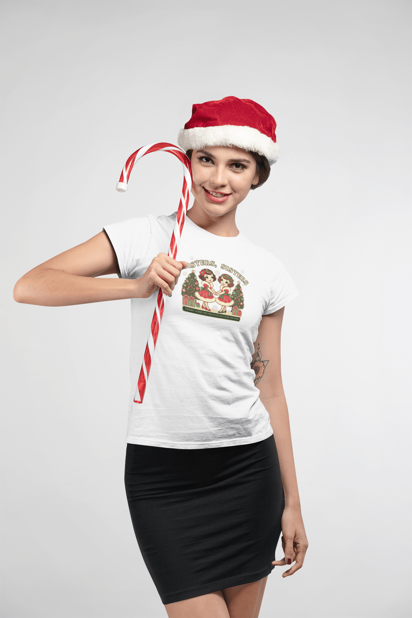 Sisters, Sisters (Brunette Sisters) There Were Never Such Devoted Sisters! 👭🏽🎄 Women's Softstyle Tee - Whippie's