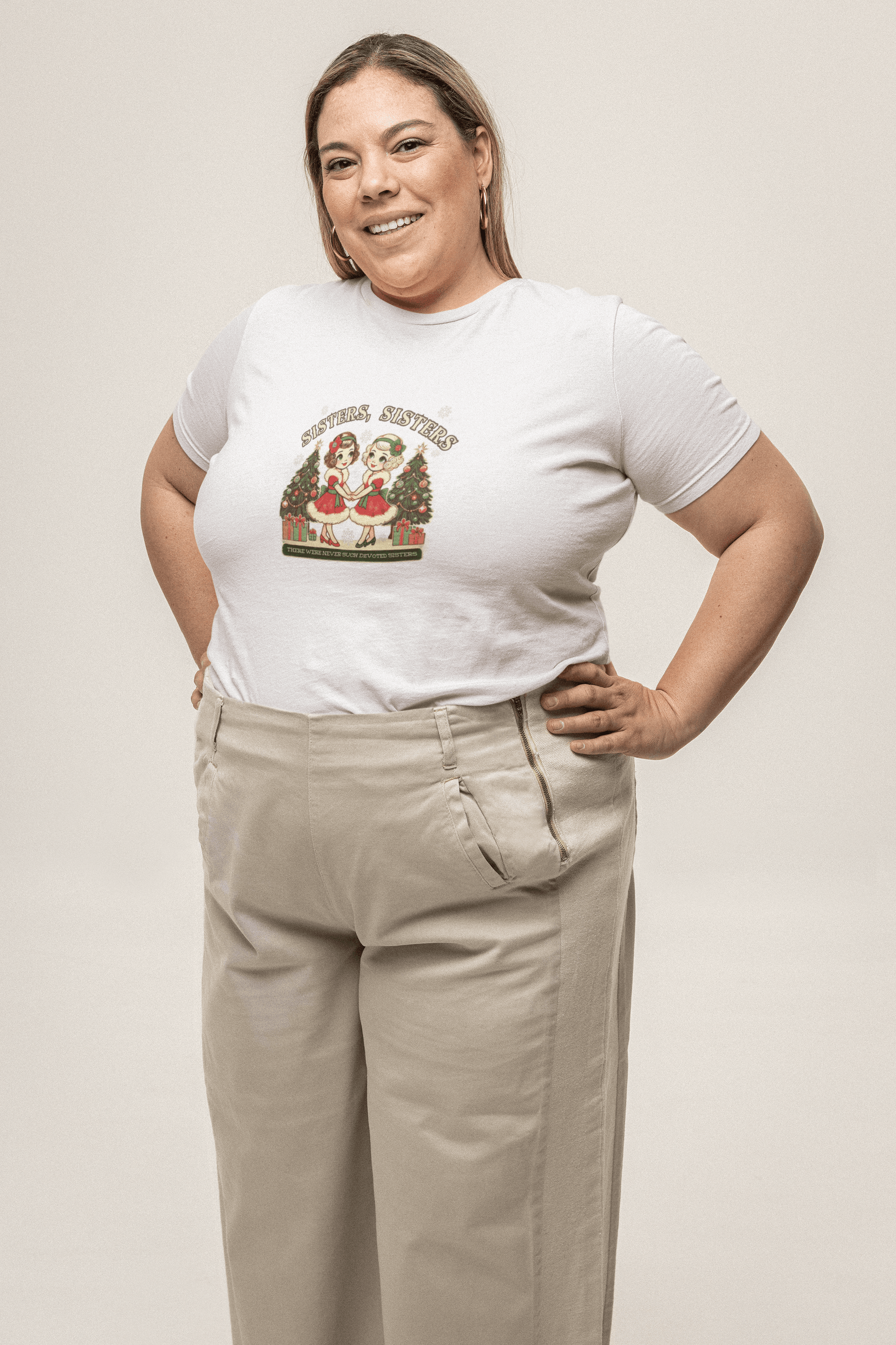 Sisters, Sisters (Blonde Sisters) - There Were Never Such Devoted Sisters! 👭🏼🎄 Women's Softstyle Tee - Whippie's