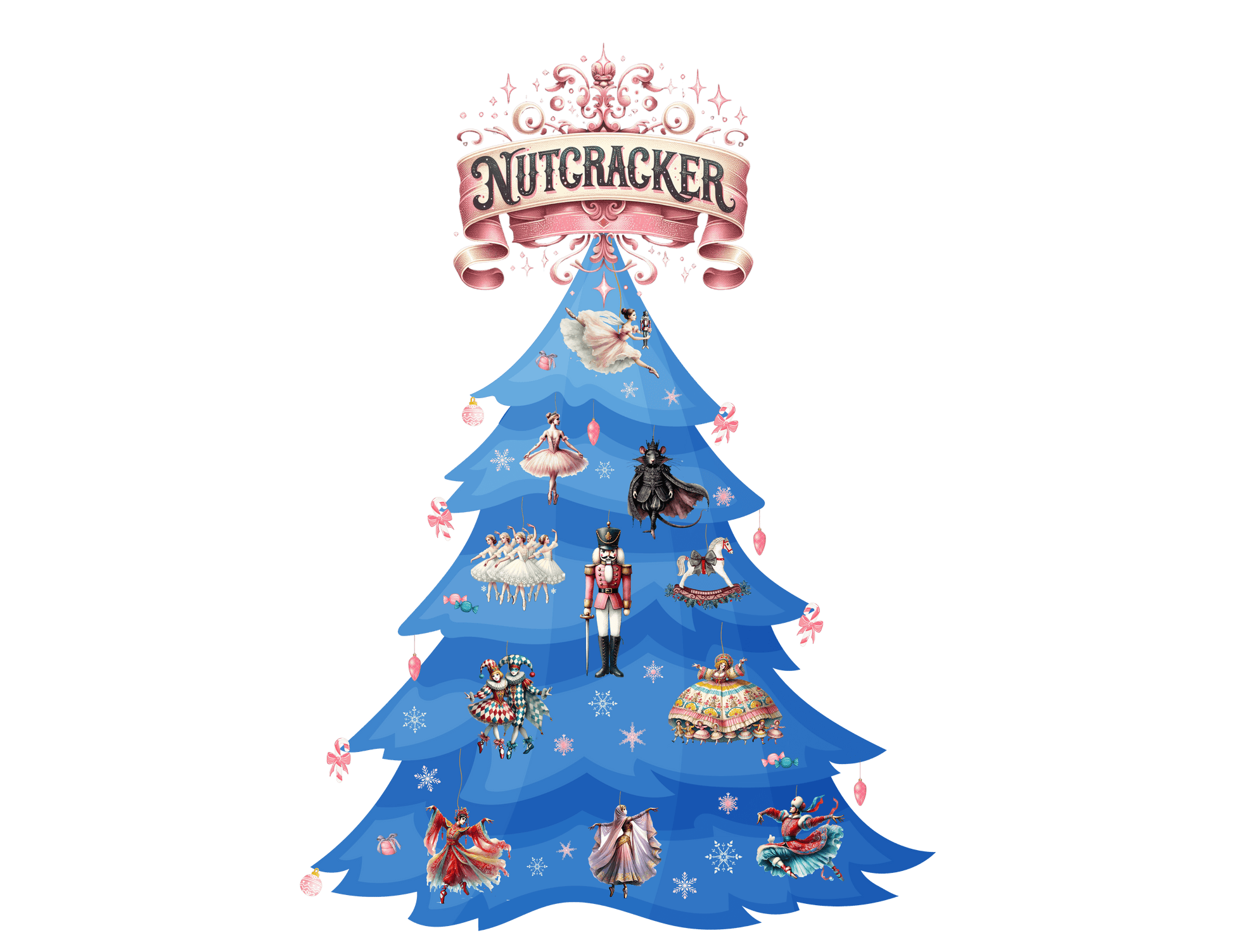 Nutcracker Christmas Tree - A Festive Affair! 🎄✨ Kids Softstyle Tee - Whippie's