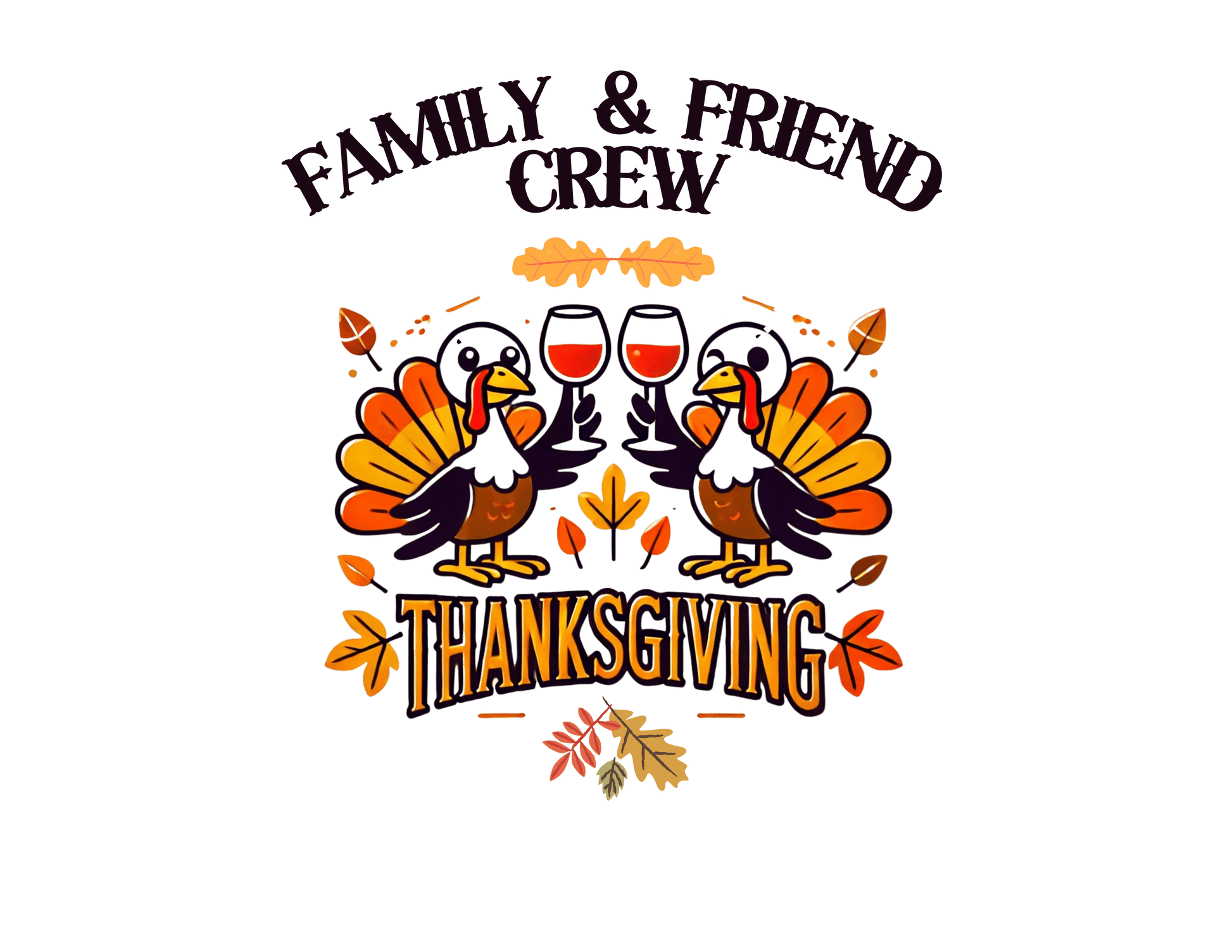 Thanksgiving Family & Friends Crew - Gobble 'Til You Wobble with Your Favorite Crew! 🦃🍁 Unisex T-Shirt - Whippie's