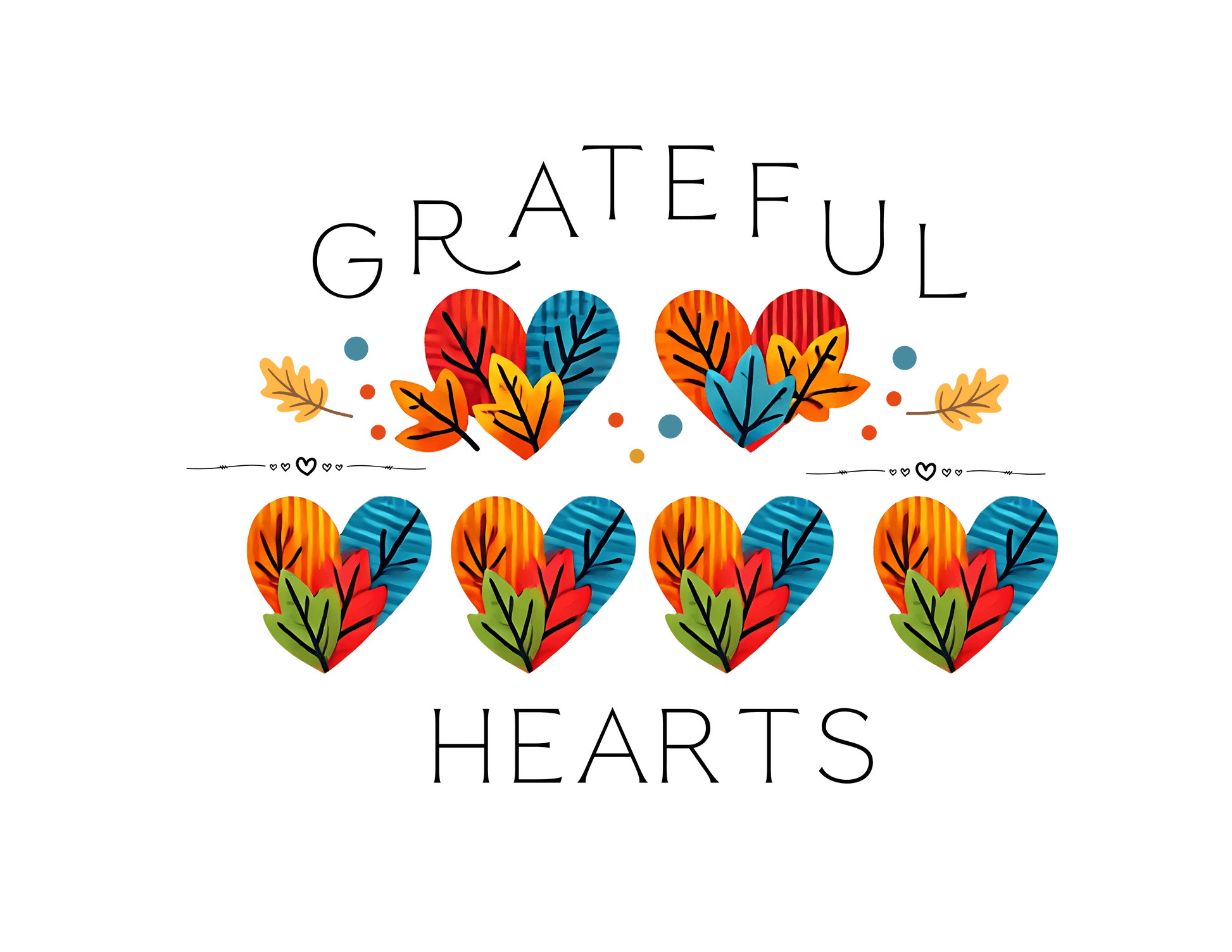 Grateful Hearts - A Family Affair 🧡💛❤️ - Six Hearts - Unisex T-Shirt - Whippie's