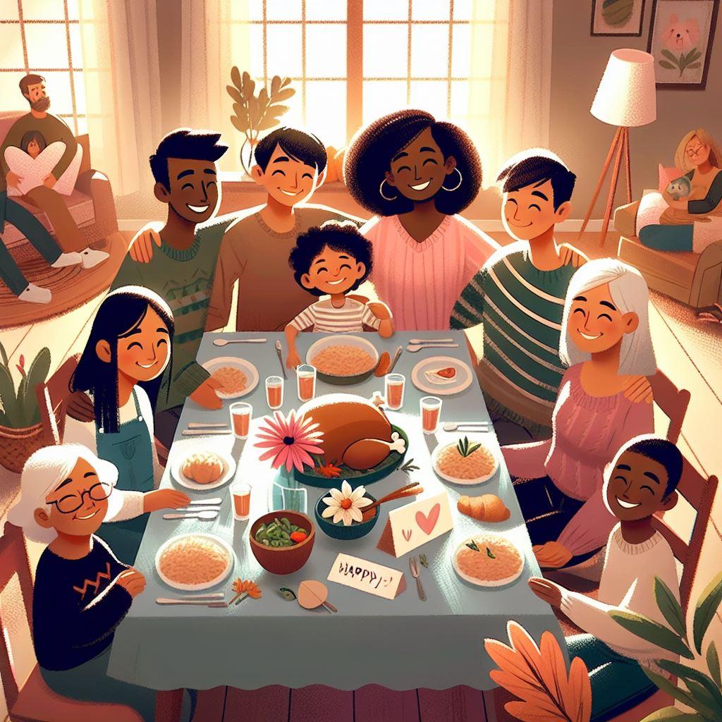 Thankful for Family, Friends, and Feasts - Celebrating Togetherness! 🍂🦃 - Unisex T-Shirt - Whippie's