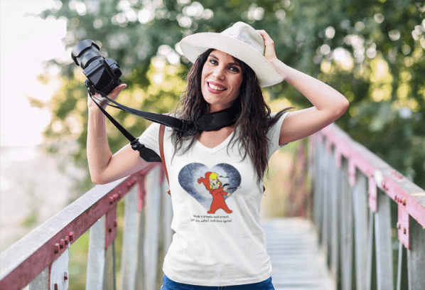 Good Little Witch- Spread Joy and Self-Love ✨- Unisex Jersey Short Sleeve V-Neck Tee - Whippie's