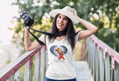 Good Little Witch- Spread Joy and Self-Love ✨- Unisex Jersey Short Sleeve V-Neck Tee - Whippie's