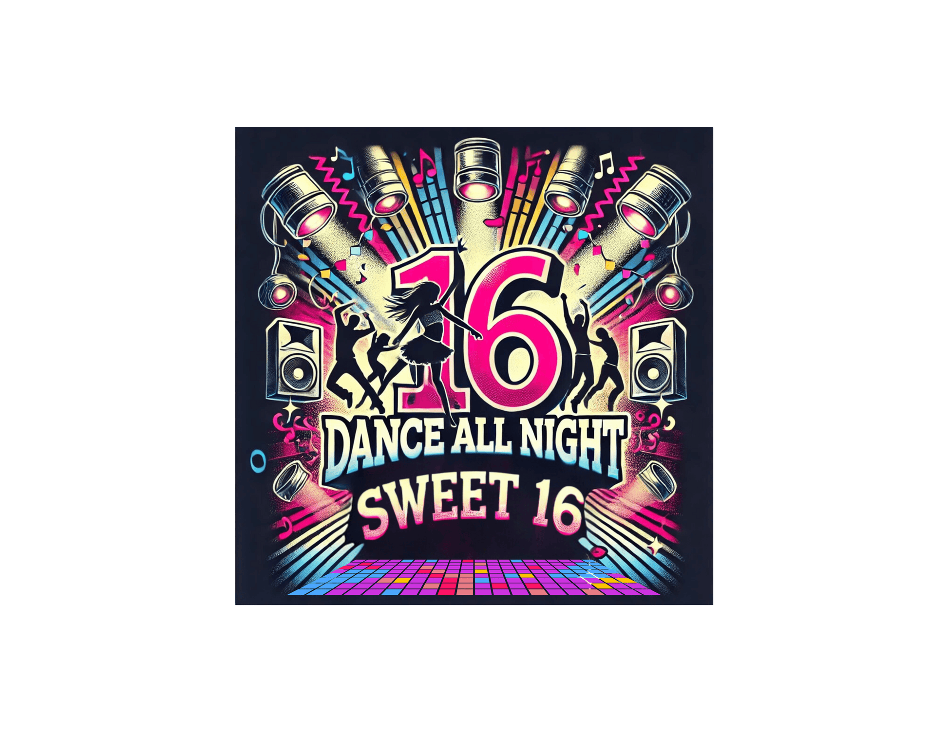 Dance All Night Sweet Sixteen - Party Time! 🎉 - Women's Softstyle Tee - Whippie's