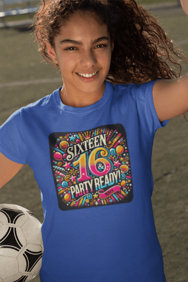 Sweet 16 & Party Ready - Women's Softstyle Tee - Personalizable - Whippie's
