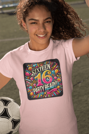 Sweet 16 & Party Ready - Women's Softstyle Tee - Personalizable - Whippie's