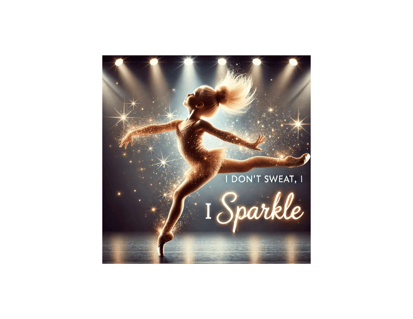 I Don't Sweat, I Sparkle (Blonde Girl) ✨ Youth T-Shirt - Whippie's
