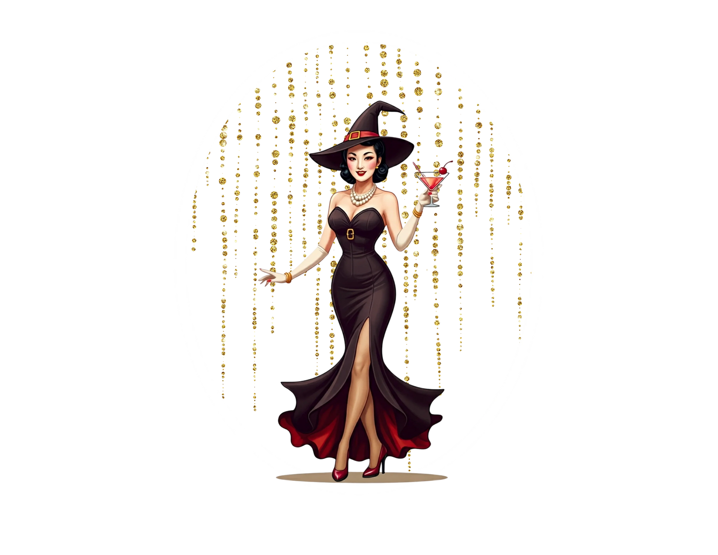 Mystic Empress: Bewitching Pinup Halloween Tee