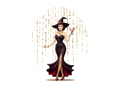 Mystic Empress: Bewitching Pinup Halloween Tee