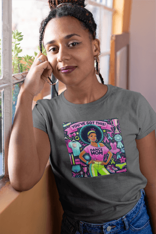 Dance Mom Magic (Young Black Mom) - A Colorful Celebration 🌈 - Women's Softstyle Tee - Whippie's