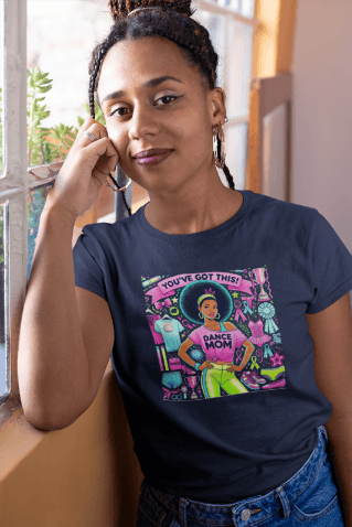 Dance Mom Magic (Young Black Mom) - A Colorful Celebration 🌈 - Women's Softstyle Tee - Whippie's