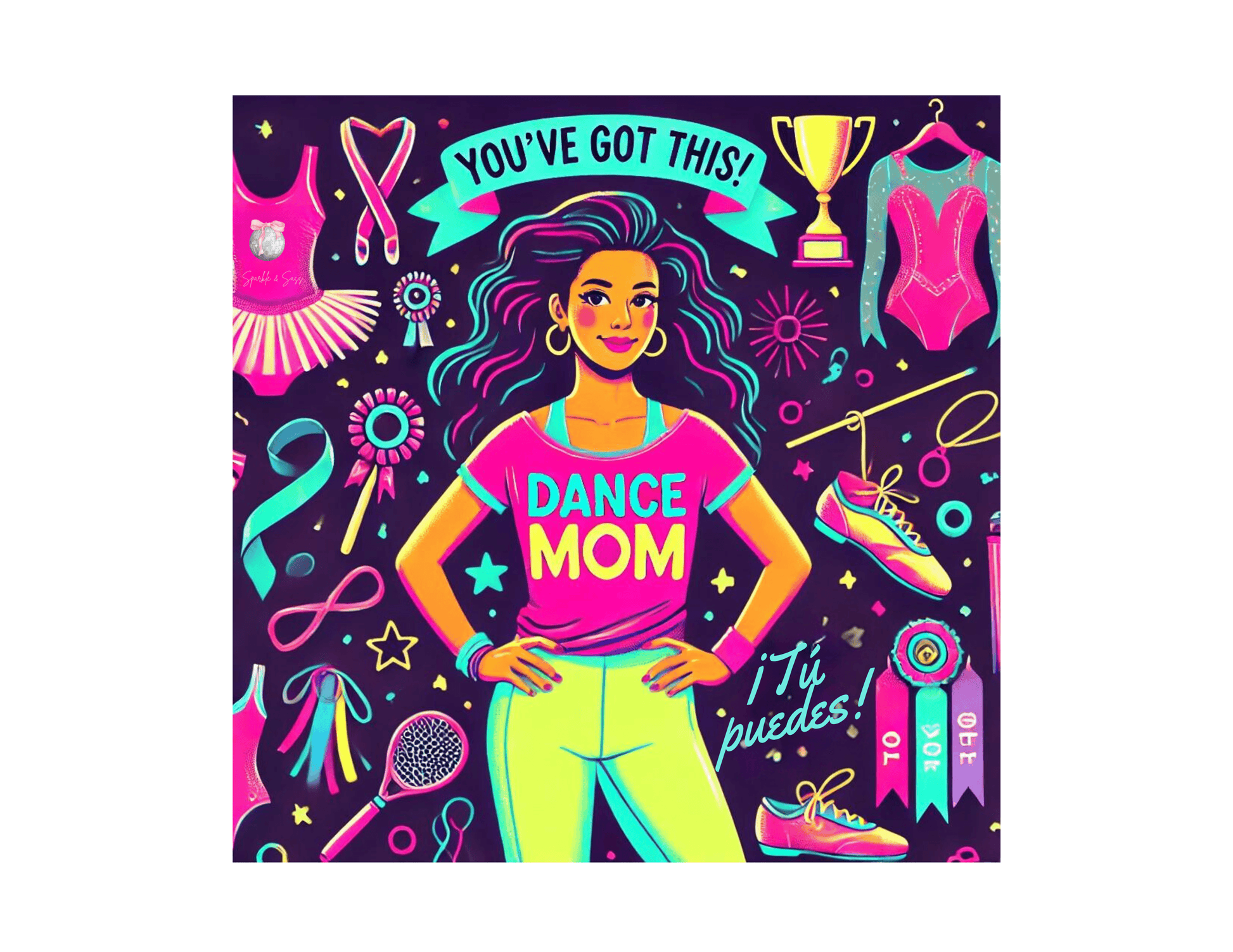 Dance Mom Magic (Latina Mom) - A Colorful Celebration 💃🌈 - Women's Softstyle Tee - Whippie's