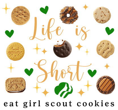 Life is Short, Eat Girl Scout Cookies Tote Bag 🍪❤️ - Whippie's