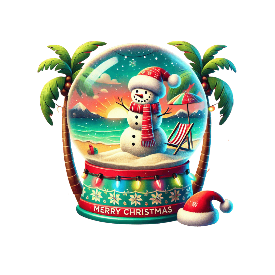 Tropical Christmas Paradise: Merry Christmas Unisex Jersey Short Sleeve Tee - Whippie's