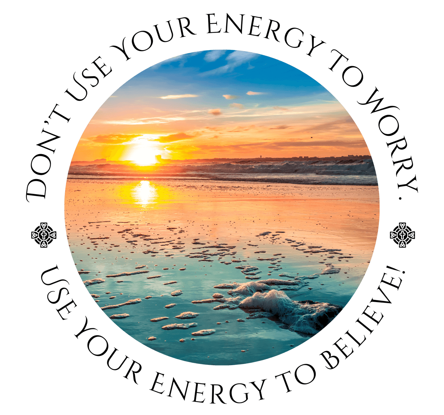 Don't Use Your Energy to Worry, Use Your Energy to Believe Unisex Tee - Embrace Positivity 🌅 - Whippie's