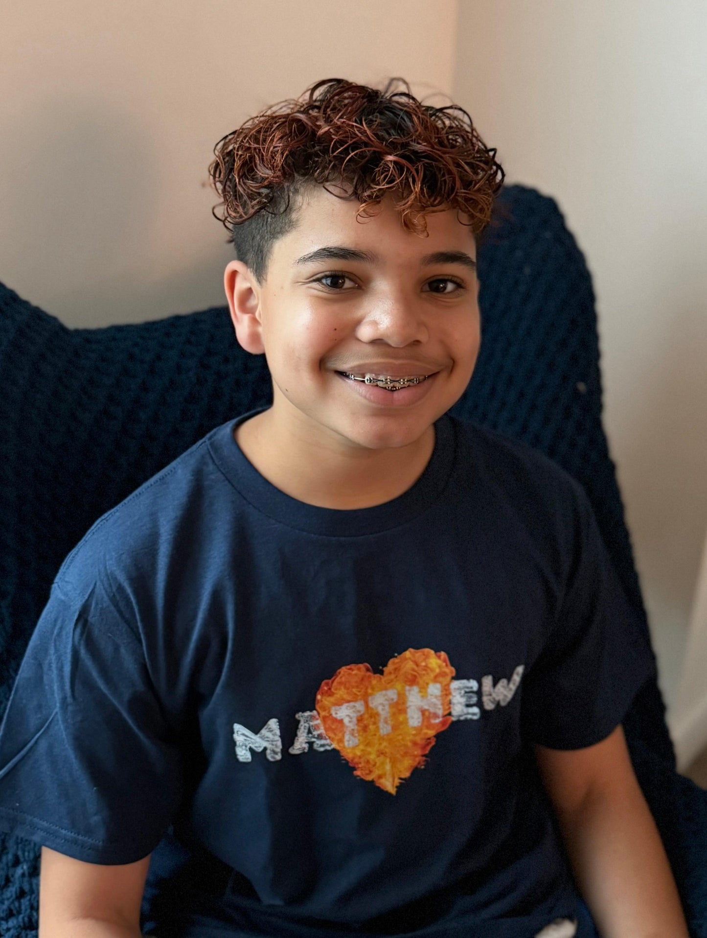 Fire & Ice Name Youth Softstyle T-Shirt - A Fiery and Cool Combo 🔥❄️ - Personalizable - Whippie's