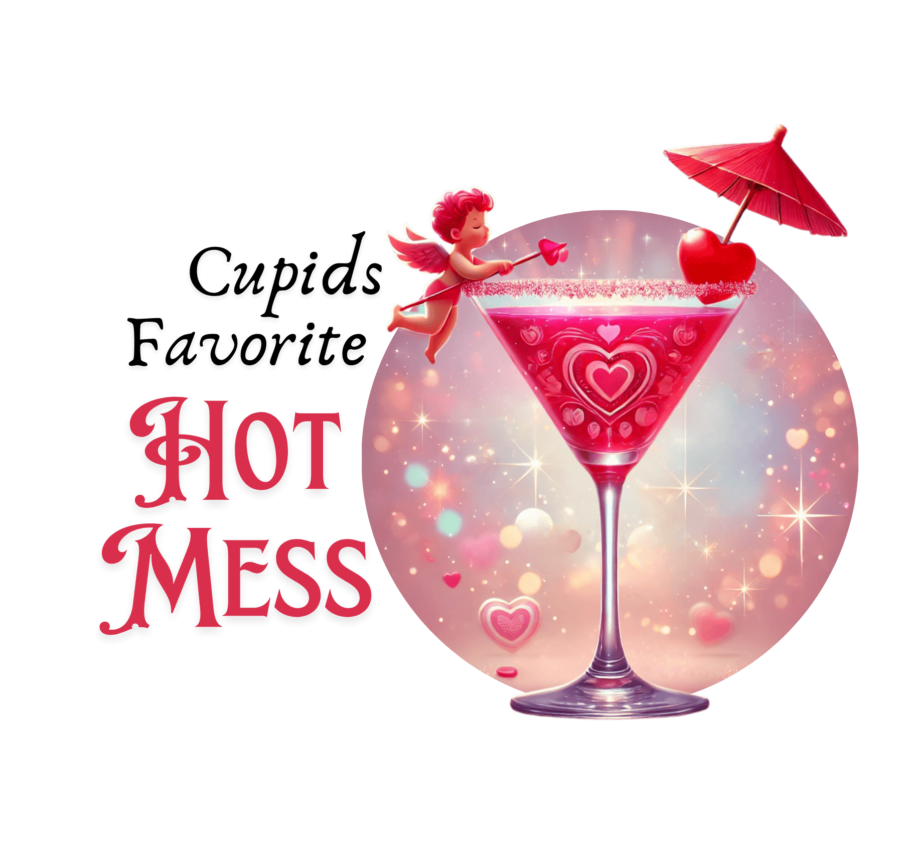 Cupids Favorite Hot Mess Unisex HD Cotton T-shirt - Valentine's Day Special - Whippie's