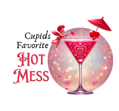 Cupids Favorite Hot Mess Unisex HD Cotton T-shirt - Valentine's Day Special - Whippie's