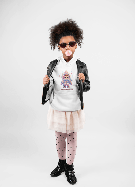 Layered Up with Love (girl) - Cozy Comfort for Kids! ❄️💖 Youth Heavy Blend Hooded Sweatshirt - Whippie's