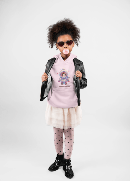 Layered Up with Love (girl) - Cozy Comfort for Kids! ❄️💖 Youth Heavy Blend Hooded Sweatshirt - Whippie's