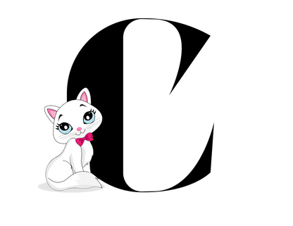 Alphabet Adventures: Letter C - Cute Kitty Cat Baby Onesie C is for Cute Kitty Cat! - Whippie's