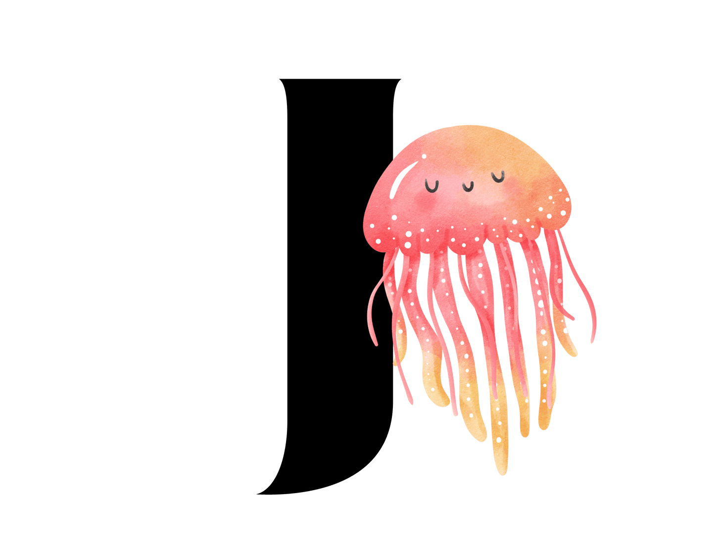 Alphabet Adventures: Letter J - Jolly Jellyfish Baby Onesie J is for Jolly Jellyfish! - Whippie's