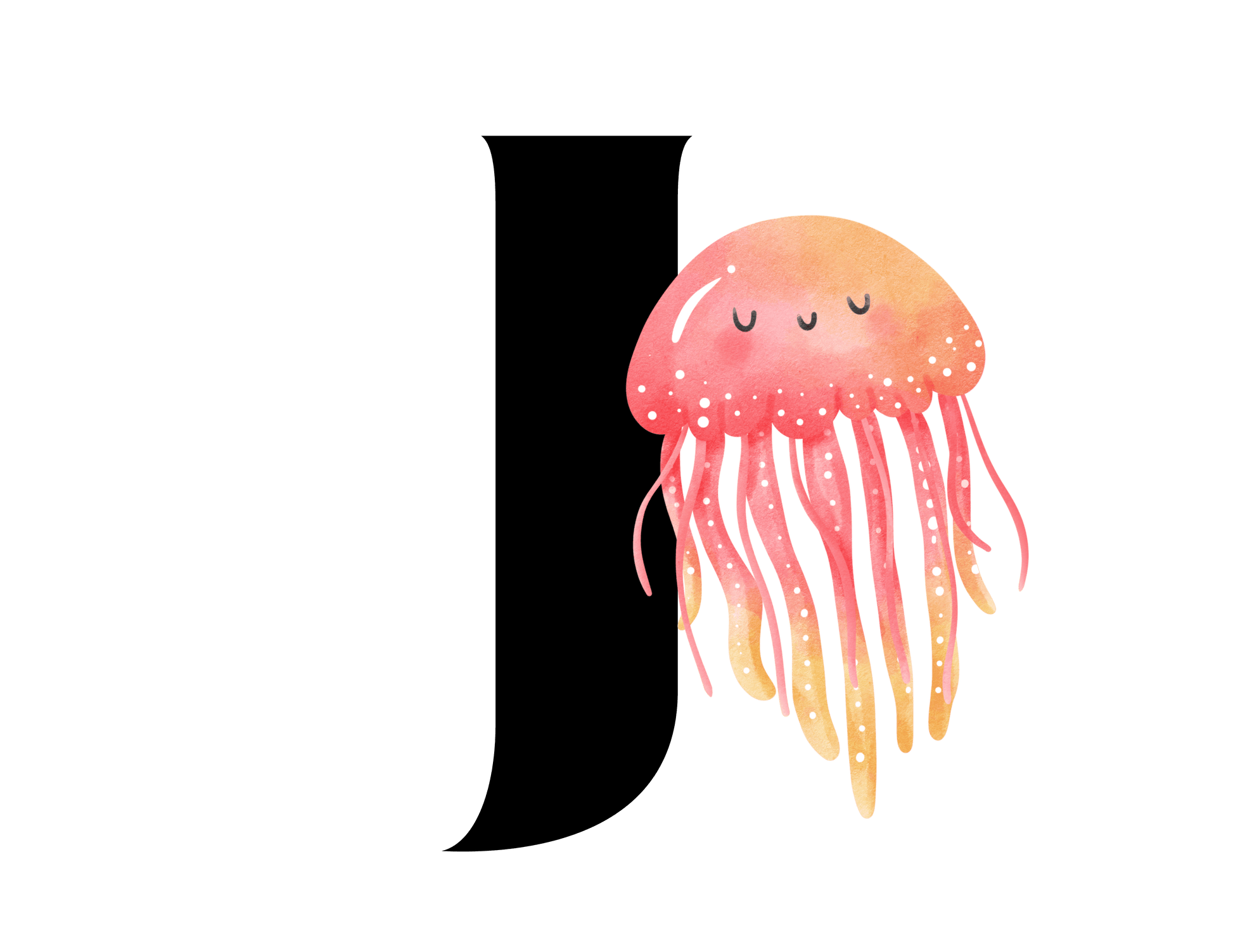 Alphabet Adventures: Letter J - Jolly Jellyfish Baby Onesie J is for Jolly Jellyfish! - Whippie's