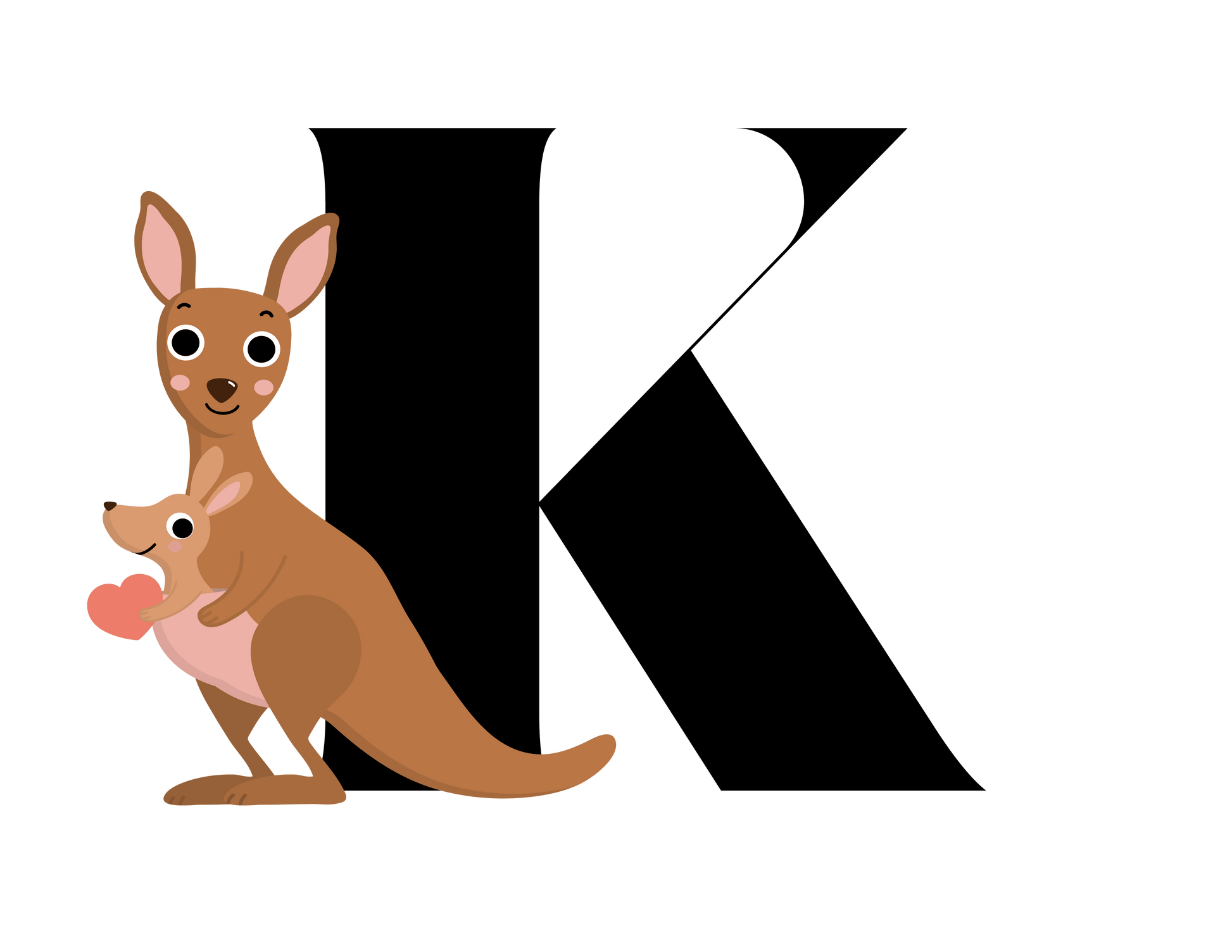 Alphabet Adventures: Letter K - Kind Kangaroo Baby Onesie K is for Kind Kangaroo! - Whippie's