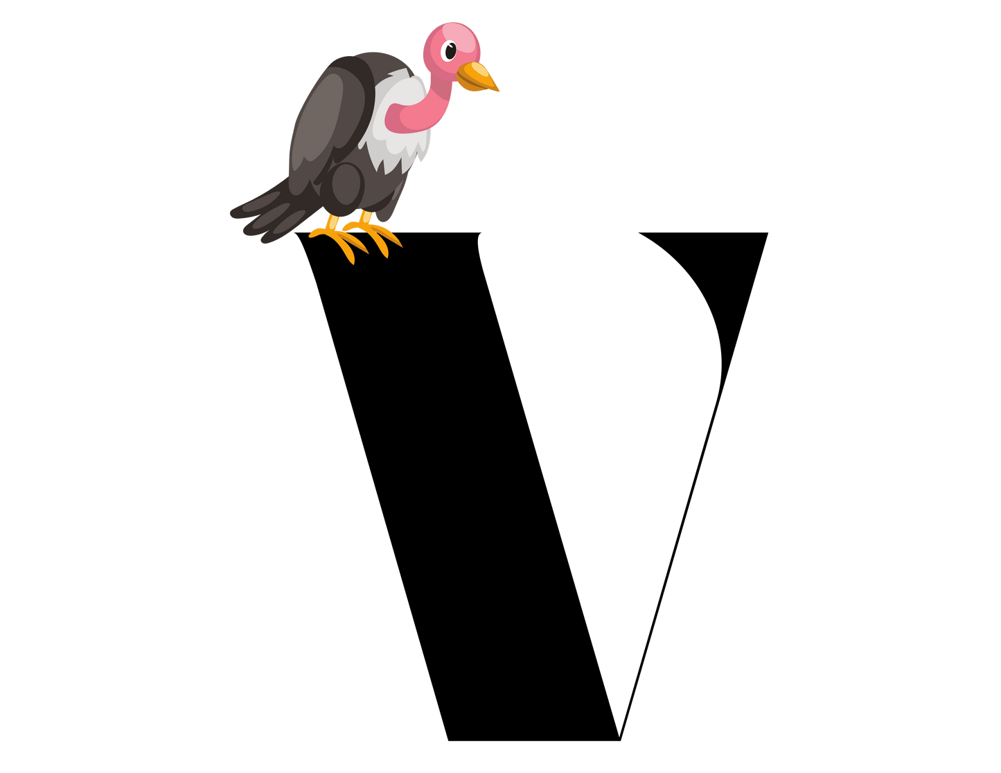 Alphabet Adventures: Letter V - Vivacious Vulture Baby Onesie V is for Vivacious Vulture! - Whippie's