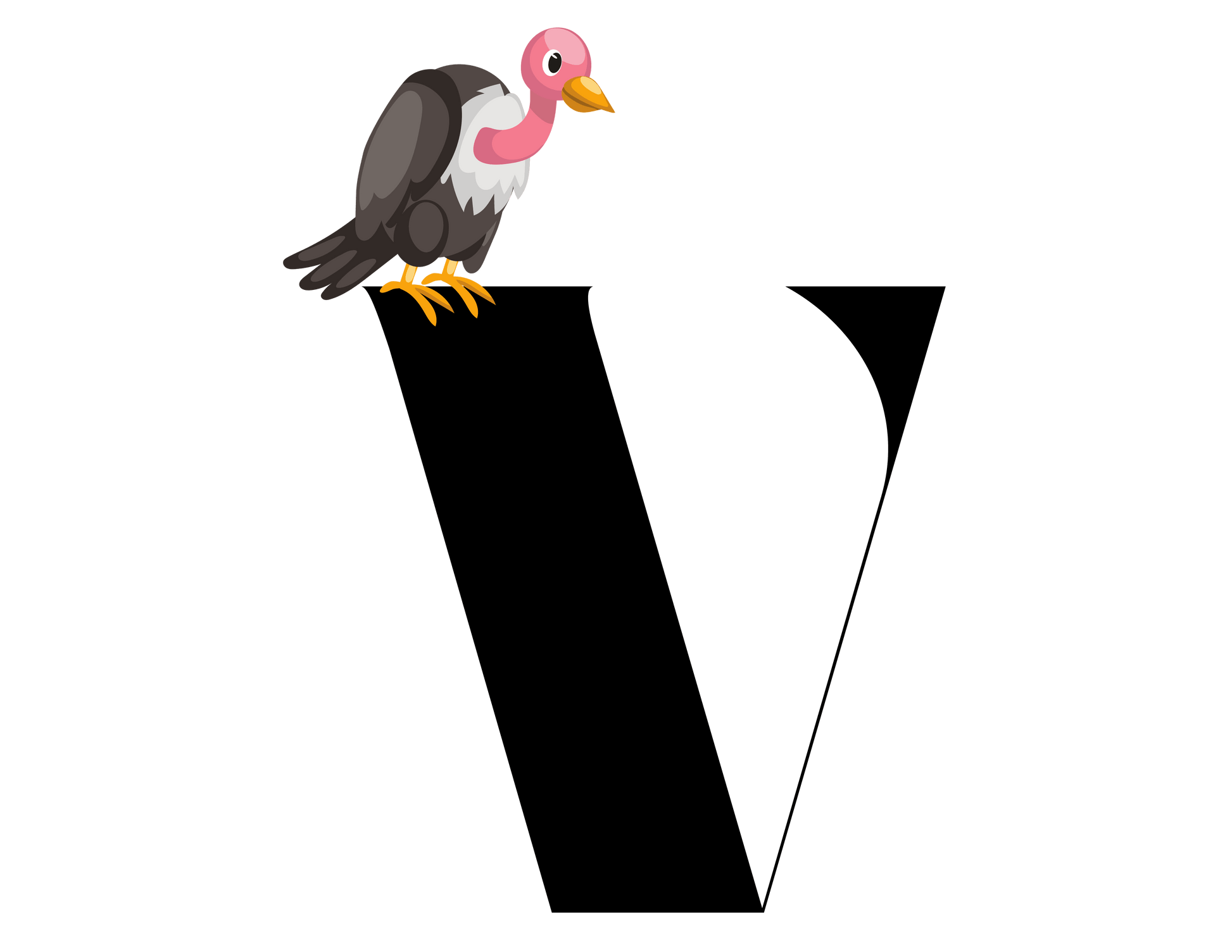 Alphabet Adventures: Letter V - Vivacious Vulture Baby Onesie V is for Vivacious Vulture! - Whippie's