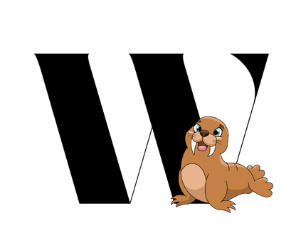 Alphabet Adventures: Letter W - Wonderful Walrus Baby Onesie W is for Wonderful Walrus! - Whippie's