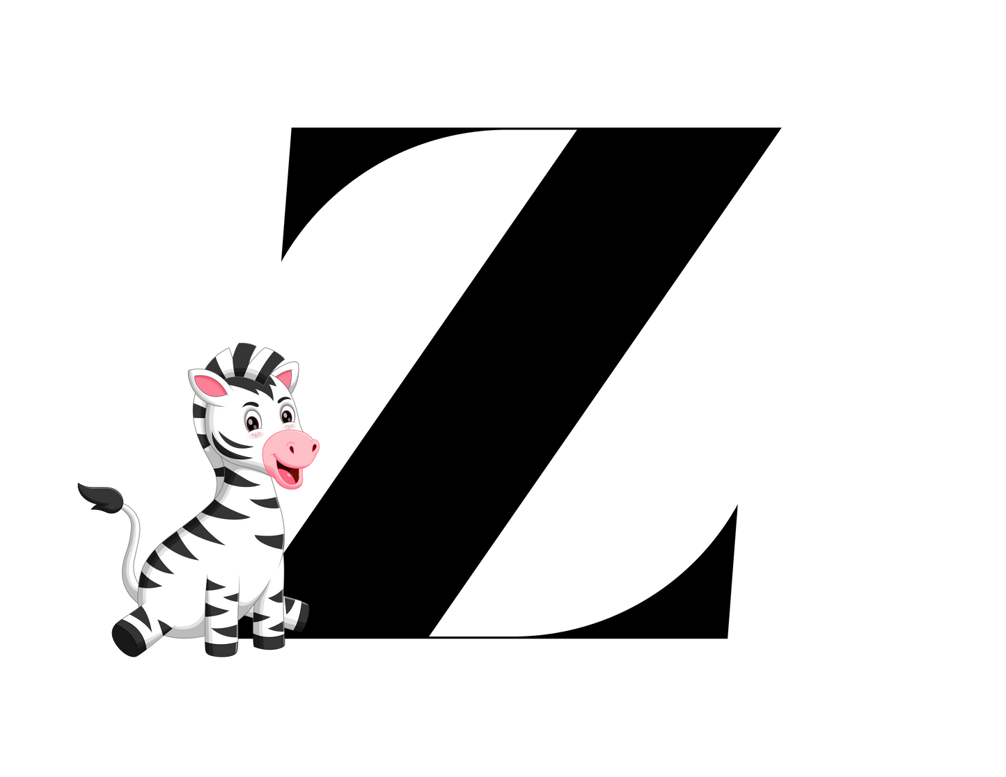 Alphabet Adventures: Letter Z - Zany Zebra Baby Onesie - Personalizable - Whippie's