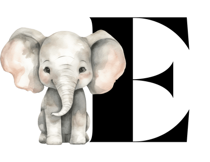 Alphabet Adventures: Letter E - Enormous Elephant Baby Onesie - Whippie's