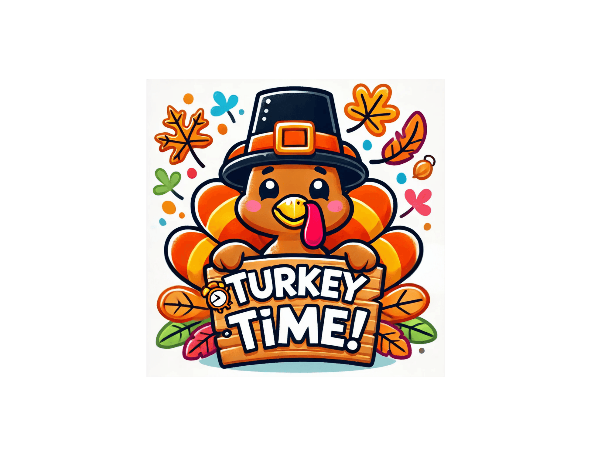 Thanksgiving Collection: “Turkey Time” Baby Onesie Time for Turkey! - Whippie's