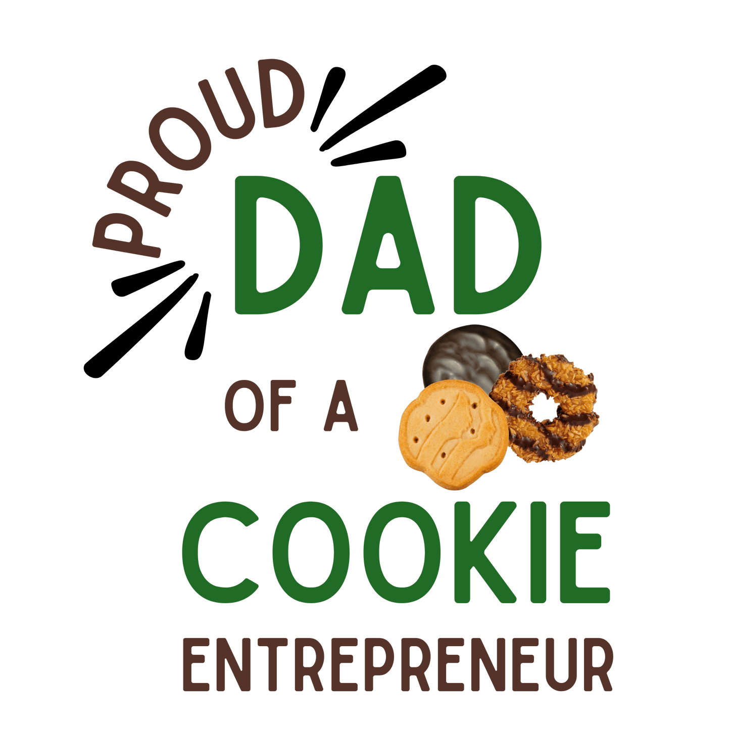 Proud Dad of a Cookie Entrepreneur - Unisex Jersey Tee Celebrate Your Little Cookie Boss! - Whippie's