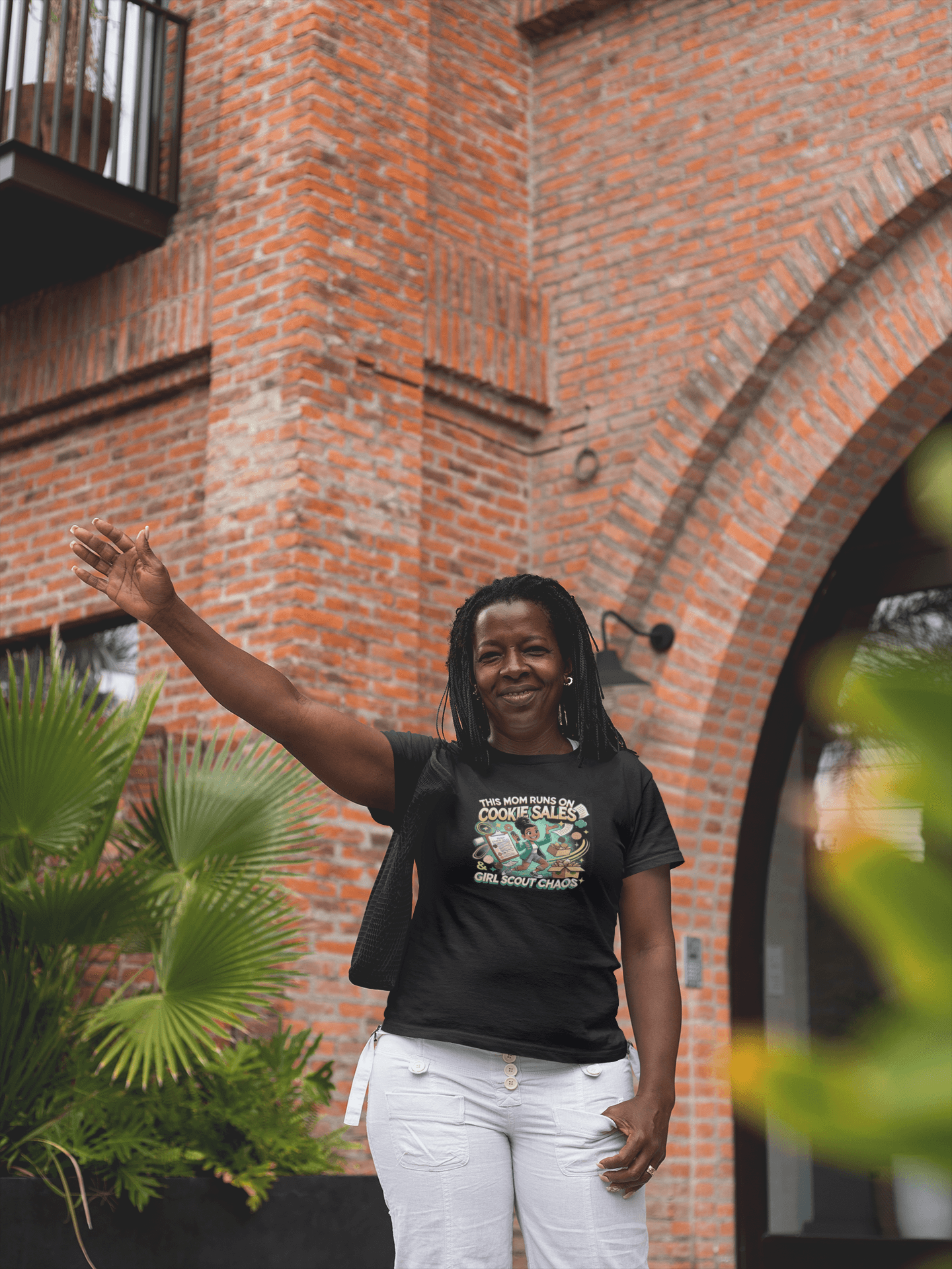 This Mom Runs on Cookies and Girl Scout Chaos - Women's Tee - Embrace the Girl Scout Hustle! (Leader Edition) - Whippie's