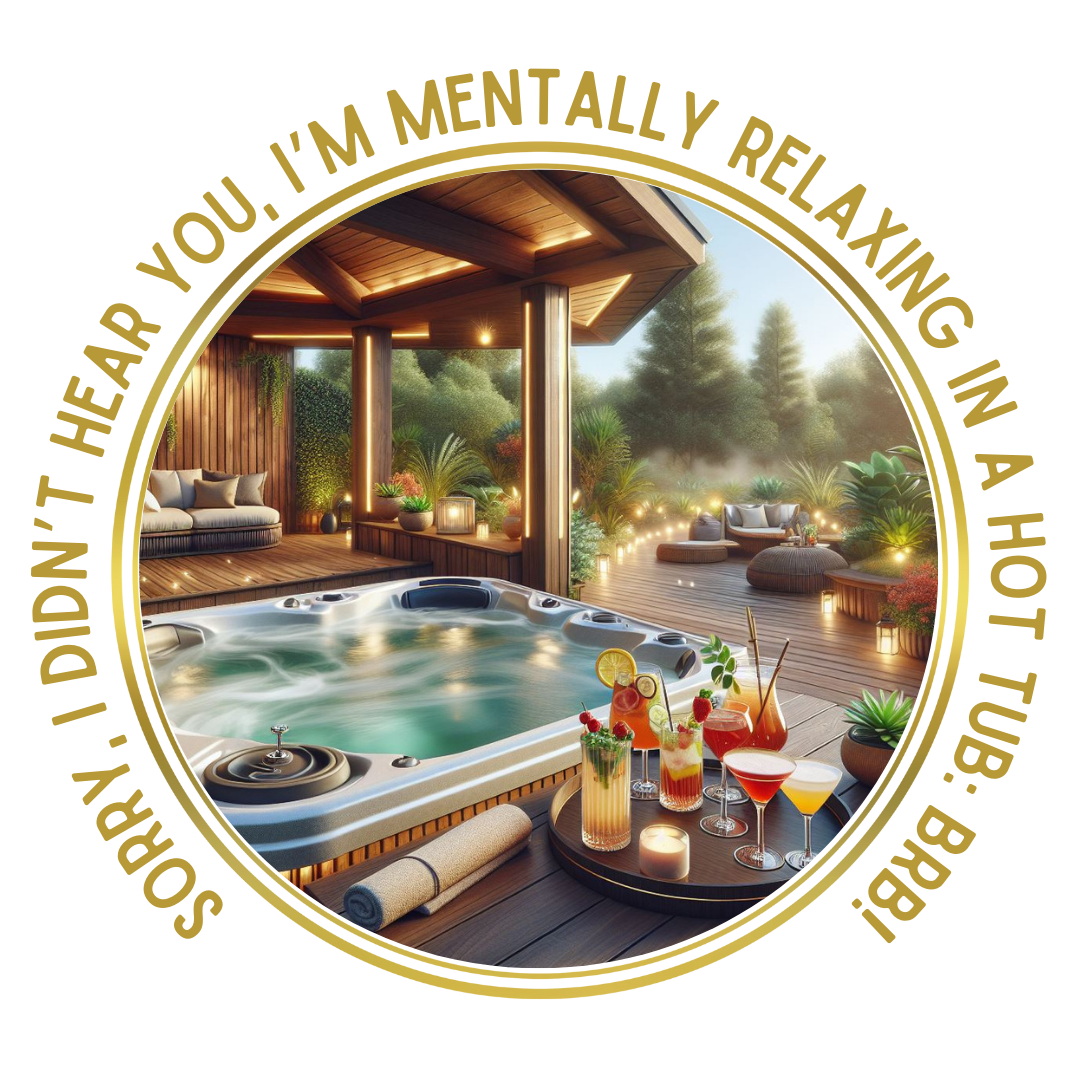 "Sorry, I Didn't Hear You, I'm Mentally in a Hot Tub: BRB" Relaxation Unisex Jersey Tee -  Escape to Tranquility