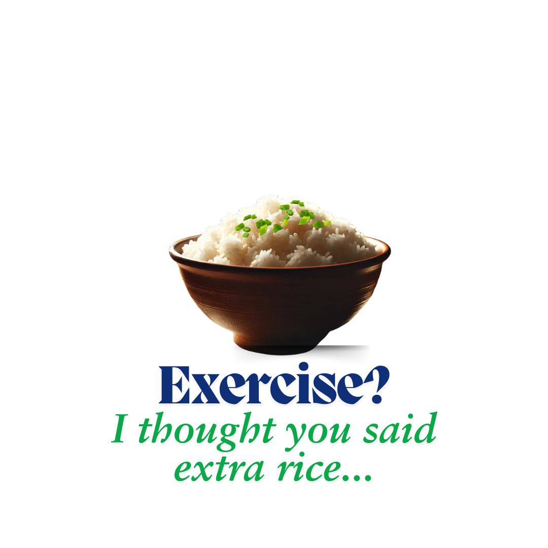 "Exercise? I Thought You Said Extra Rice!" Unisex Jersey Tee - Fuel Your Body and Your Humor!