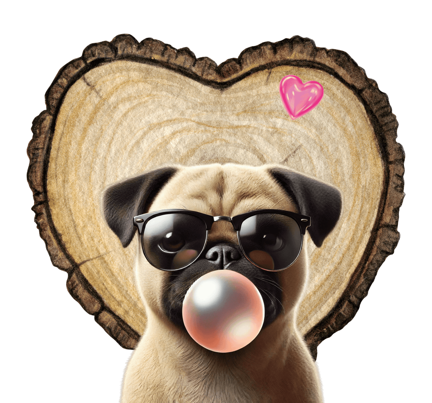 Pug Love - Youth Tee - 🐶💕 Spread the Love with a Bubbly Pug! 💕🐶 - Whippie's