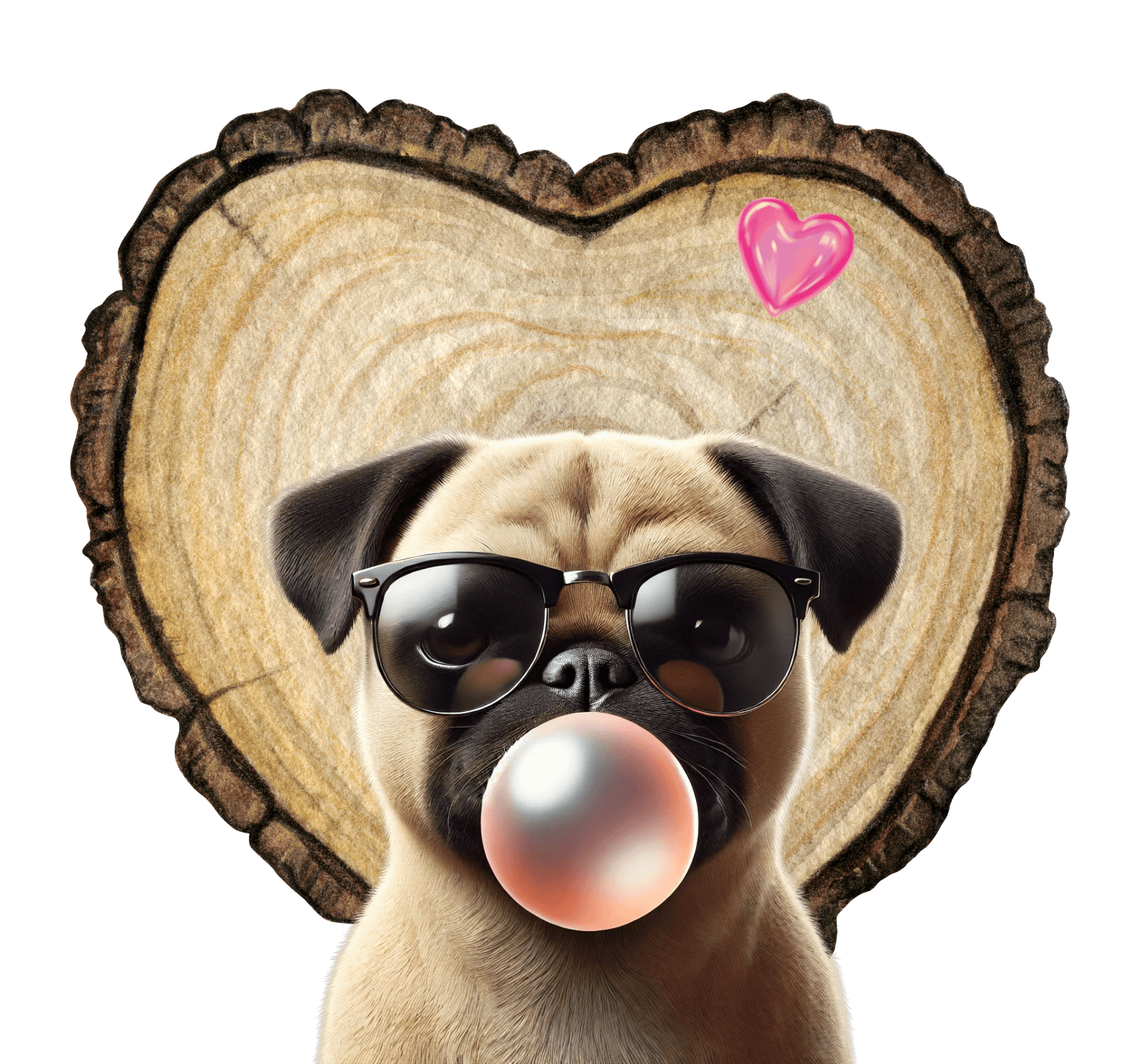 Pug Love - Youth Tee - 🐶💕 Spread the Love with a Bubbly Pug! 💕🐶 - Whippie's