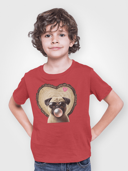 Pug Love - Youth Tee - 🐶💕 Spread the Love with a Bubbly Pug! 💕🐶 - Whippie's
